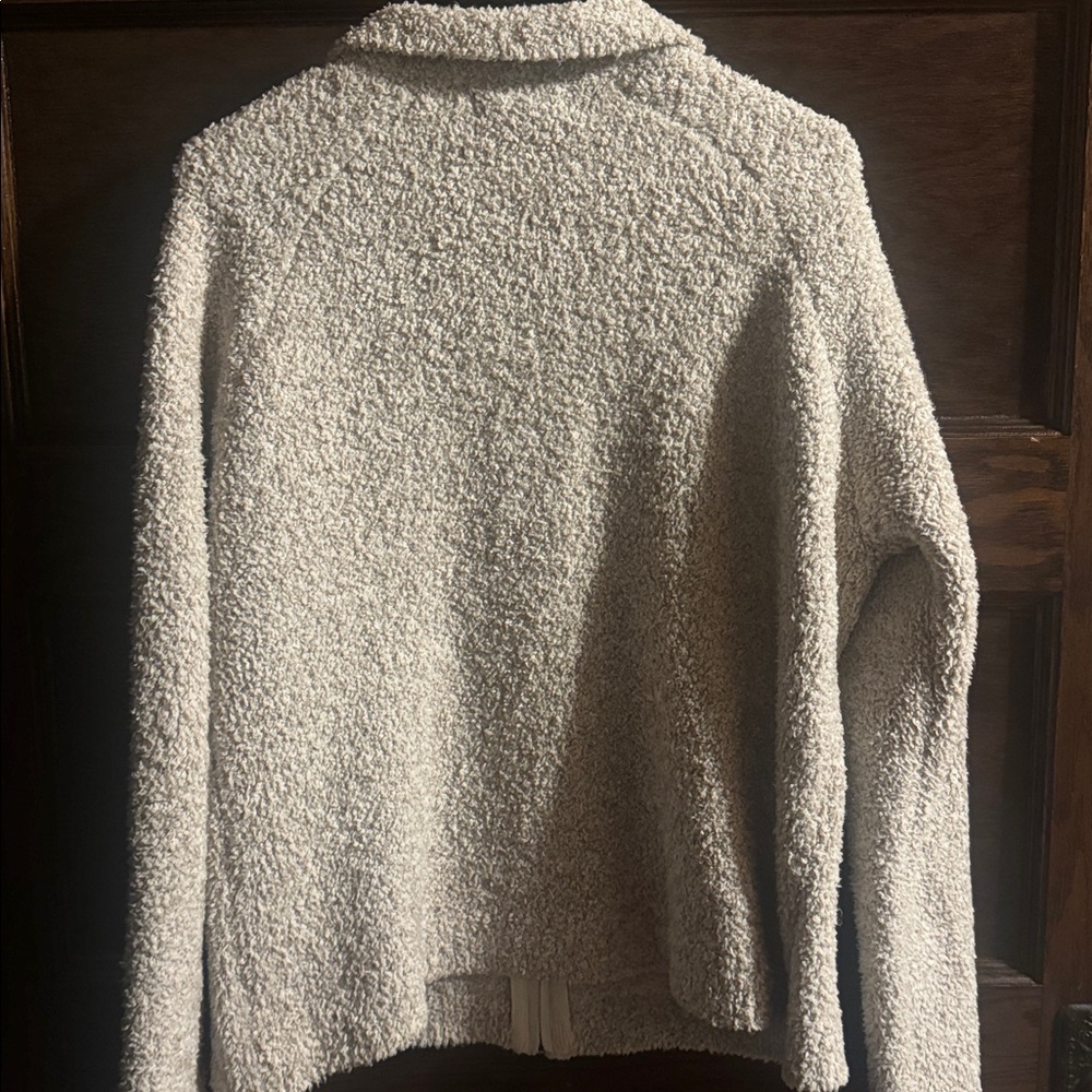 Natural Reflections Beige Cream Zip Up Cozy Sweater Size L - Picture 4 of 6